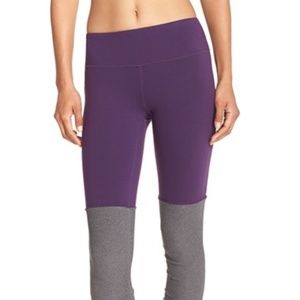 Alo Yoga Goddess Ribbed Leggings Purple/Grey